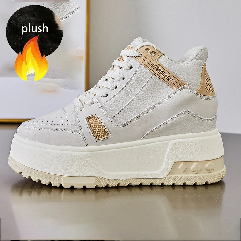 Chunky Sneakers - 9cm Microfiber Tend Autumn Boot Women