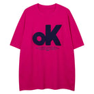 OK Patchwork Graphic Oversized Short Sleeve T-Shirt - true-deals-club