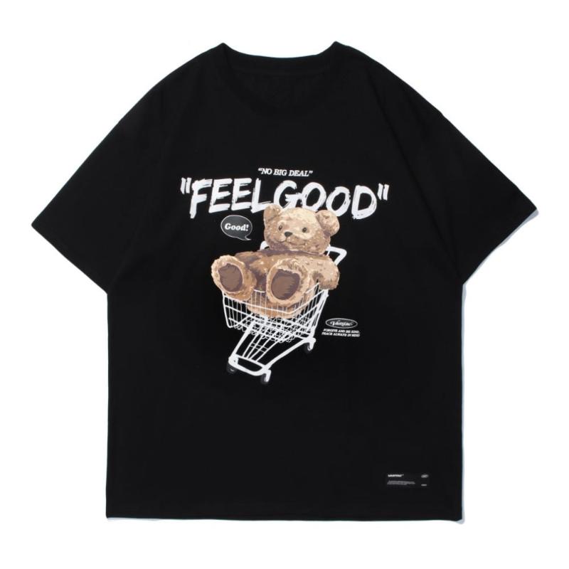 Feel Good T shirt - Graphic Print Short Sleeve Tee for Men - true-deals-club