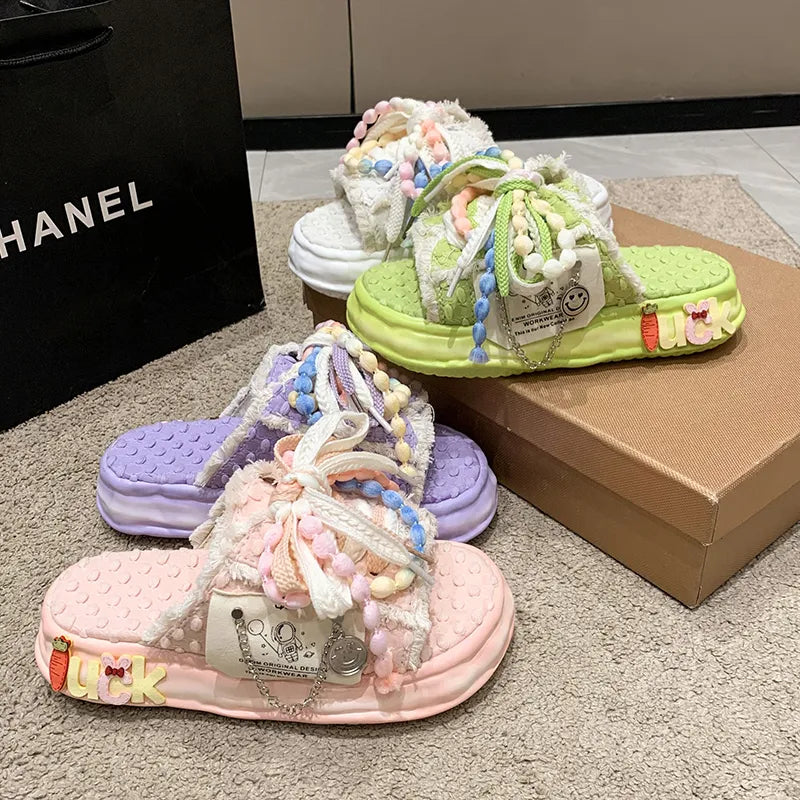 Women's Pastel Street-Style Sandals - True-Deals-Club