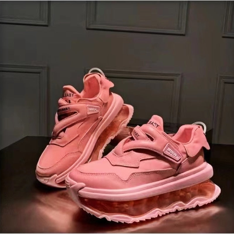 Chunky Platform Sneakers - Baby Pink