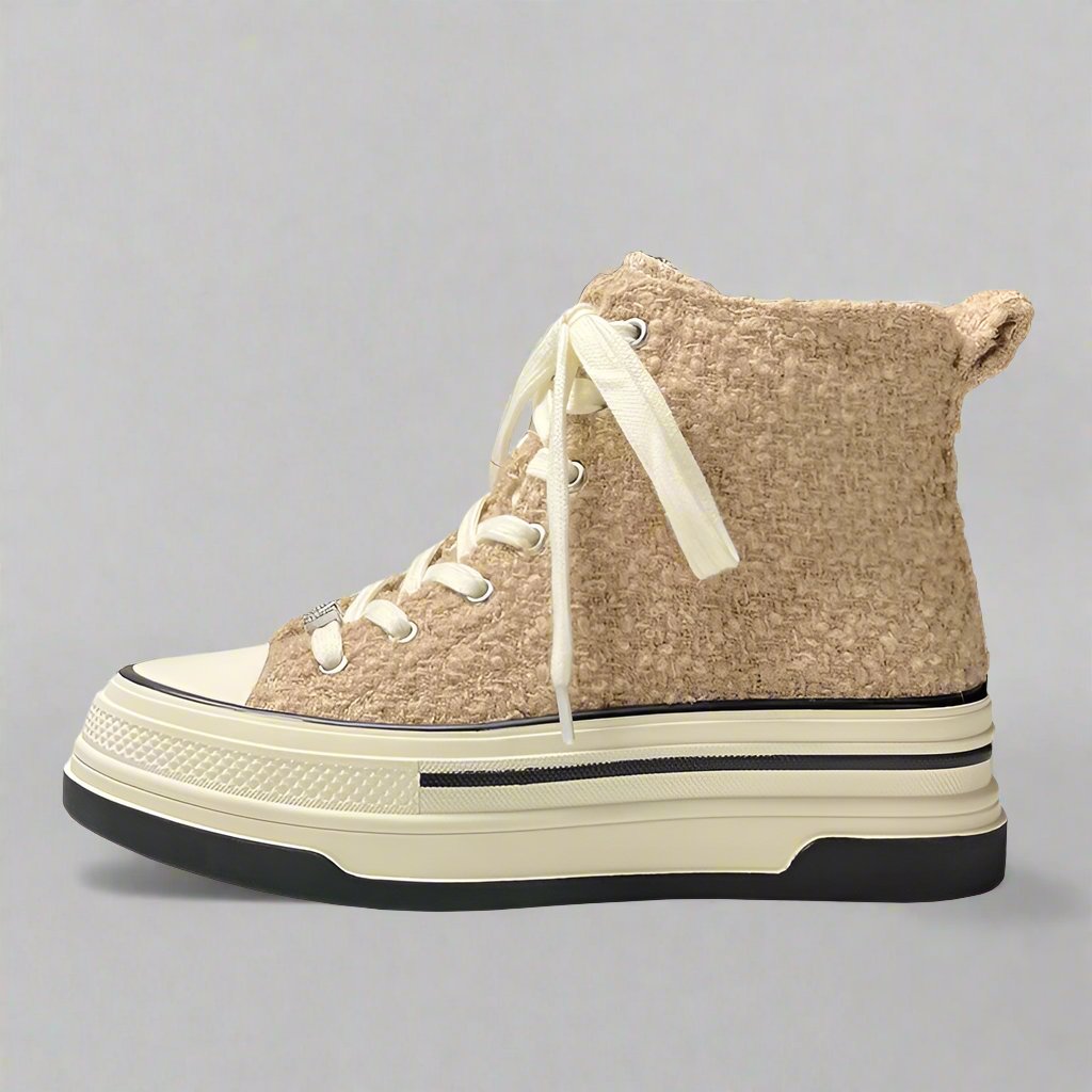 High Top Canvas Sneakers for Women | Fashionable Footwear - true-deals-club