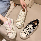 Shoes for Teen Girls: Canvas Platform Sneakers - true-deals-club