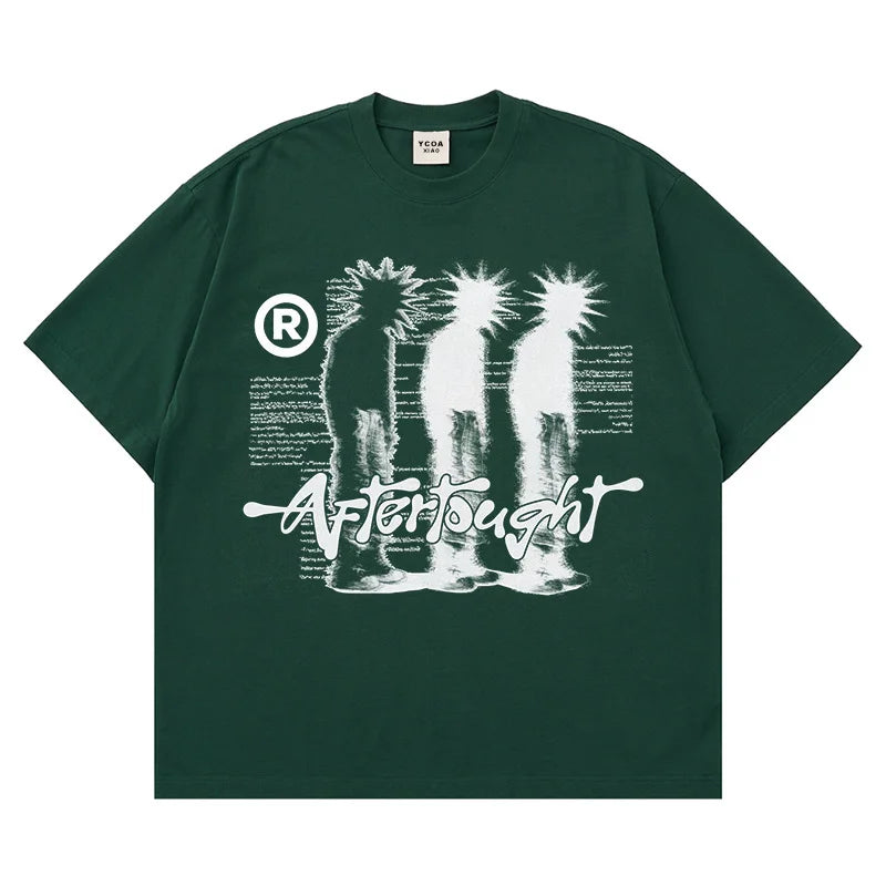 Aftertought Cotton Oversized Men's T-shirt Streetwear Shadow Print - true-deals-club