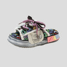 Graffiti Strap Home Platform Slippers - true-deals-club