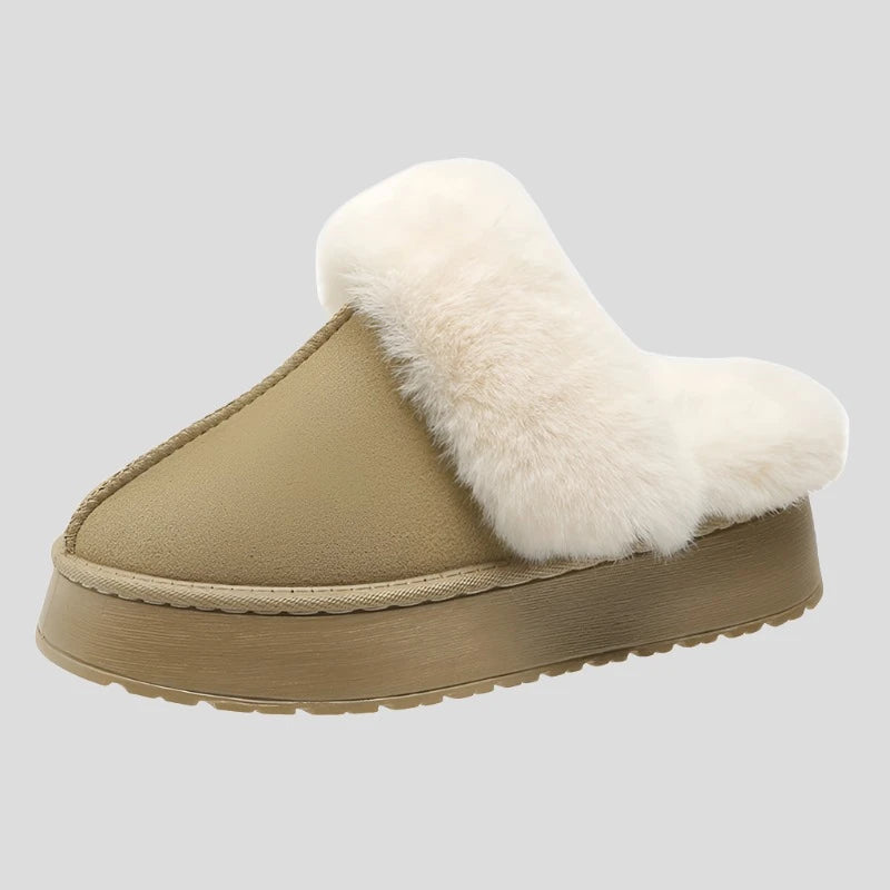 Winter Warmth Plush Platform Slippers - true-deals-club