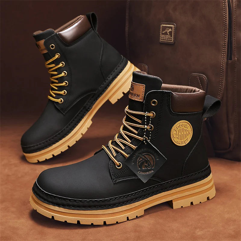 Winter Ready: Ankle Martin Boots - Leather Work Shoes - true-deals-club