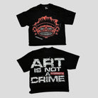 Oversized Graphic T Shirts - art is not a crime