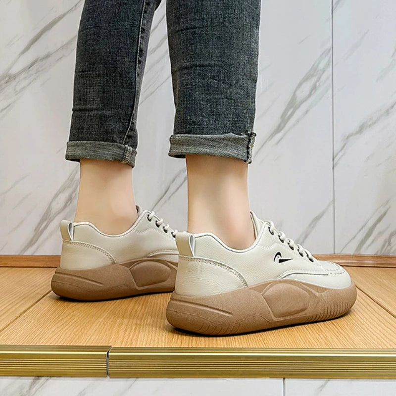 Cloud Walk Delight: Women's Ultra-Comfort Vulcanized Sneakers - true-deals-club