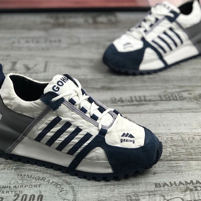Unisex Chunky Cross-tied Split Leather Bubuk Loafer Sneakers - true-deals-club