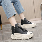 Trendy High Top Sneakers for Women with Side Zipper - true-deals-club