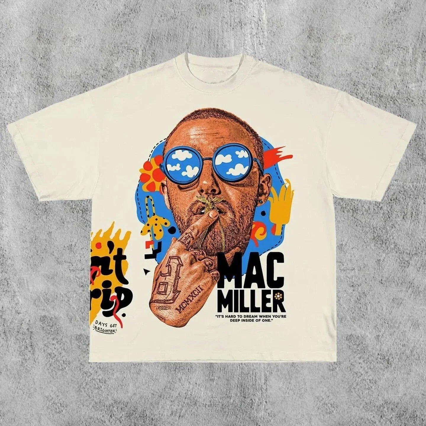 Mac Miller Oversized Hip-Hop Graphic T-Shirt for Men & Women – Streetwear Rap Tee