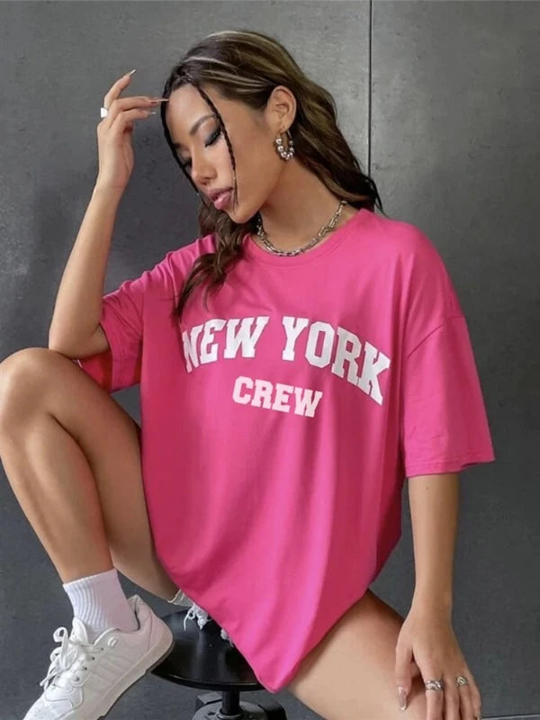 New York T Shirt Oversized - Urban Fashion Statement for Women - true-deals-club