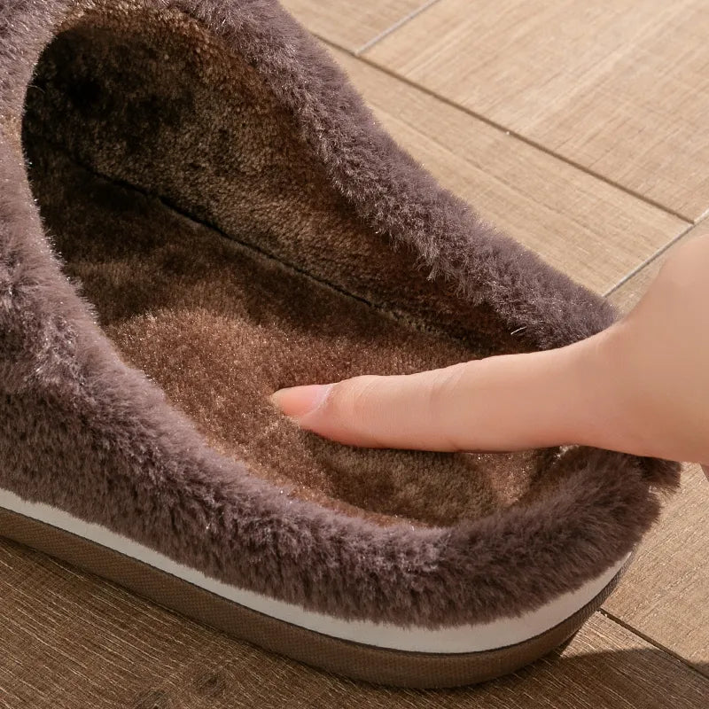 Memory Foam Winter Slippers - Large Size for Men - true-deals-club