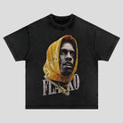 Vintage Washed Rapper Portrait T-Shirt: Summer Streetwear - true-deals-club