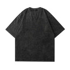 Oversized 3D Print Washed Black T Shirt for Men - true-deals-club