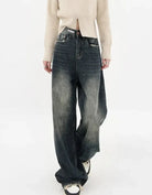 High Waist Wide Leg Denim Trousers for Women - true-deals-club