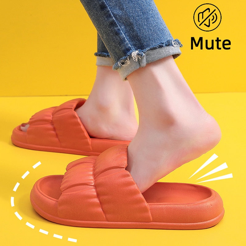 3.5 cm Platform Single Strap Indoor Slide Shoes for Women - true-deals-club