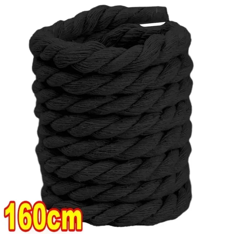 Dynamic Duo: 2PCS Thick Cotton Line Weaving Twisted Rope Shoelaces (120-160CM) - true-deals-club