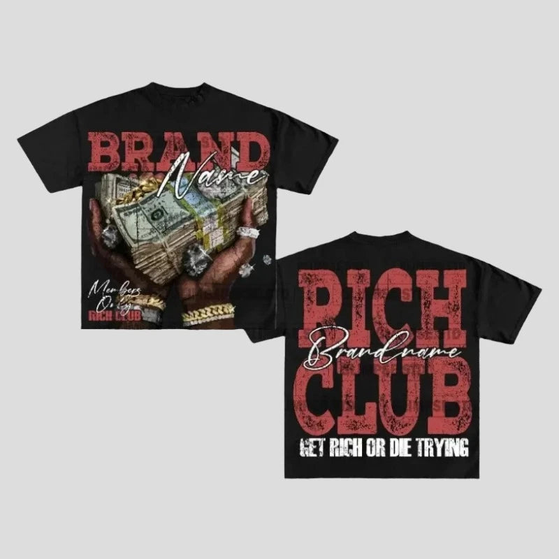 Oversized Graphic T Shirts - Rich Brandname Club - true-deals-club