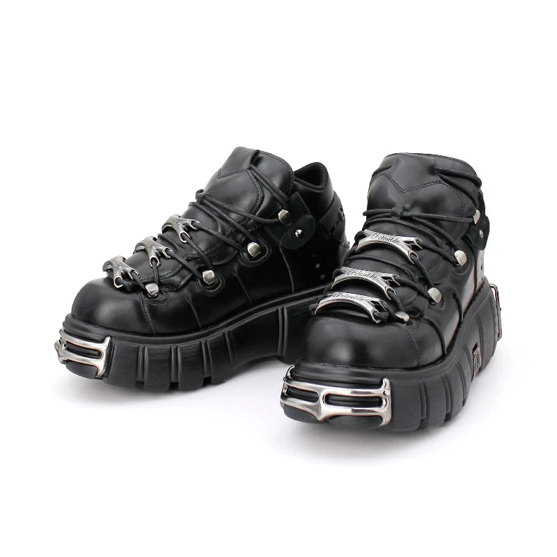 Goth Sneakers for Women - Edgy Style in Classic Black - true-deals-club