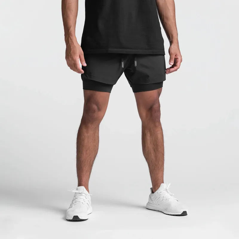 Double-Layer Sport Shorts: Quick-Dry 2-in-1 Fitness Shorts for Men - true-deals-club