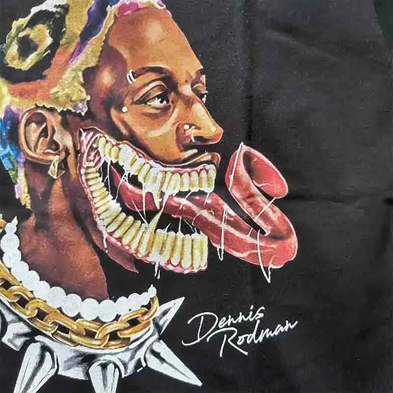 Men's Oversize Hip-Hop Retro T-Shirt: Dennis Rodman Edition - true-deals-club