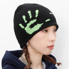 Hands Graphic Print Knit Beanie: Y2K Streetwear Aesthetic - true-deals-club