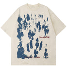 Unisex Short Sleeve Shadow Print T-shirts - True-Deals-Club