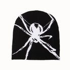 Spider Print Knit Beanie: Y2K Fashion Wool Cap - true-deals-club