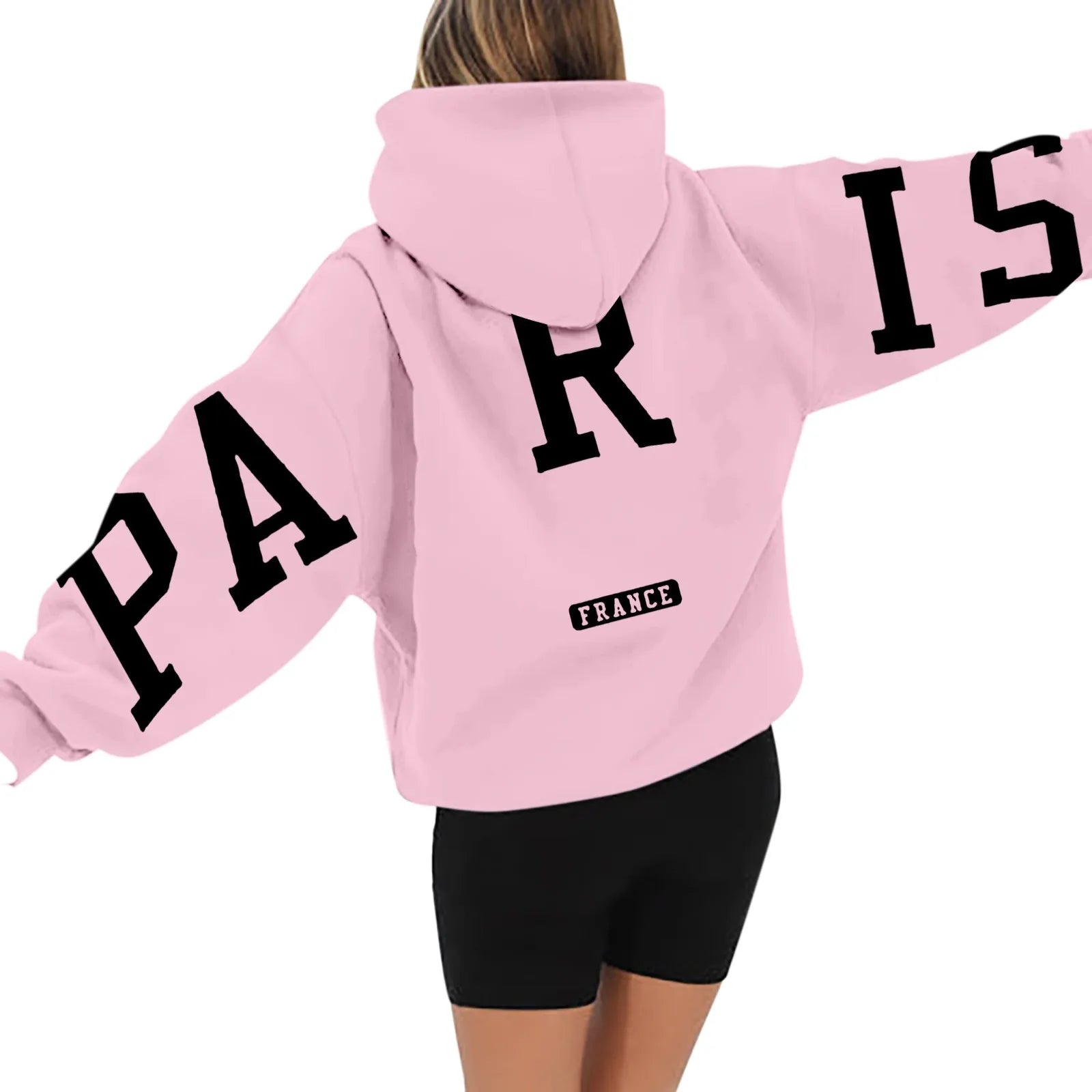 Paris France Printed Sweatshirt Hoodie for Women - True-Deals-Club