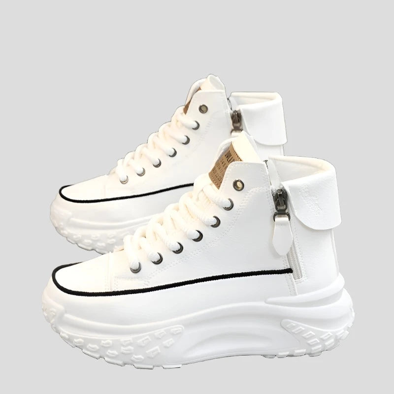 Luxury Fashion High-Top Platform Sneakers for Women: Comfort Elevated - true-deals-club