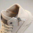 Trendy High Top Sneakers for Women with Side Zipper - true-deals-club