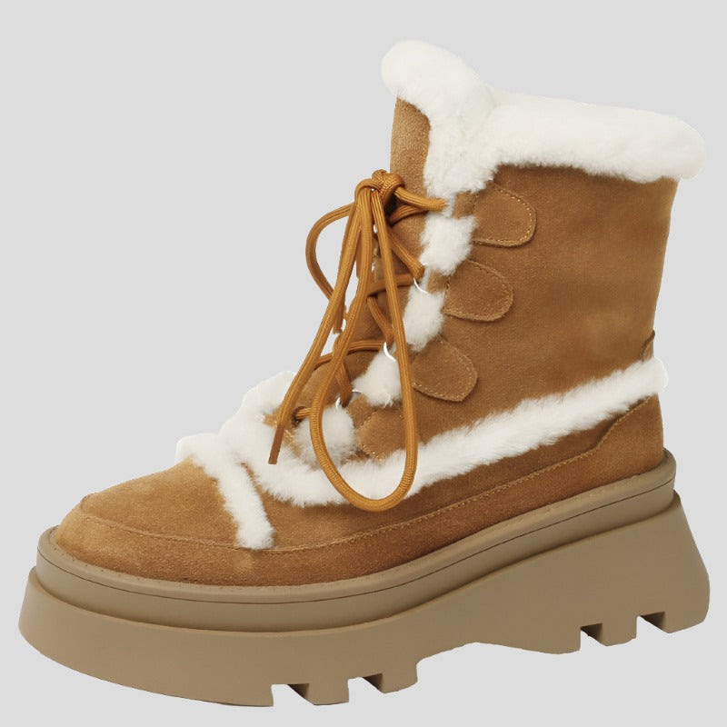 Women's Winter Warm Wool Ankle Boots - true-deals-club