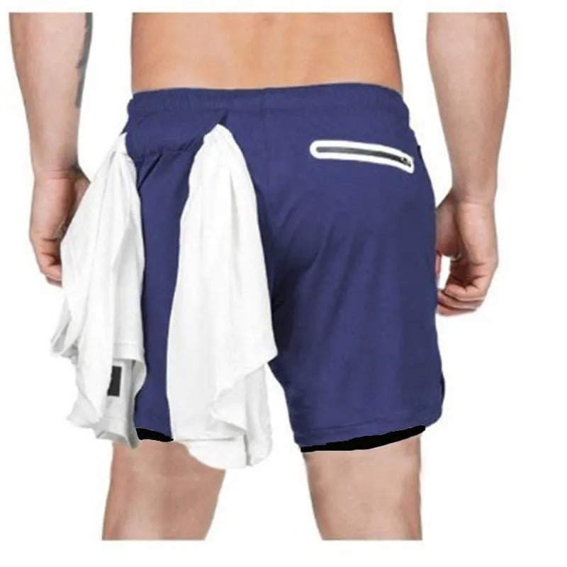 Men's 2-in-1 Running and Gym Shorts: Quick Dry Workout Fitness - True-Deals-Club
