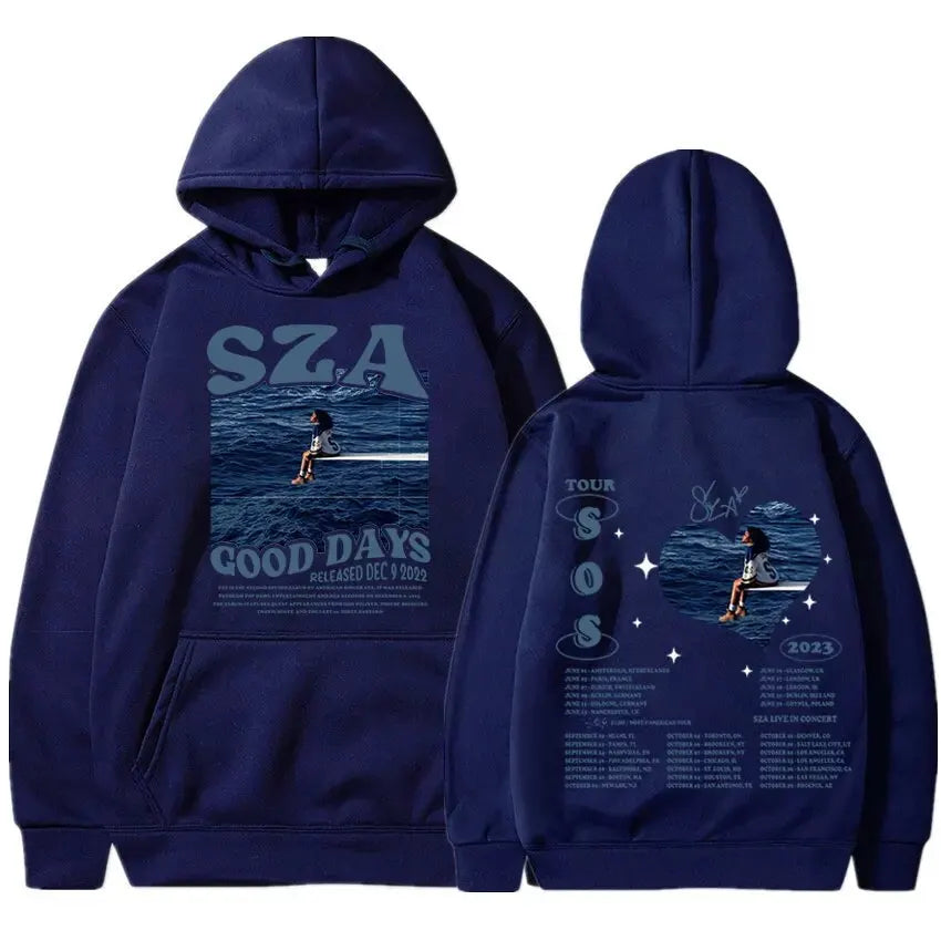 Polyester Hoodie - Unisex SOS Good Days Printed Pullover - true deals club