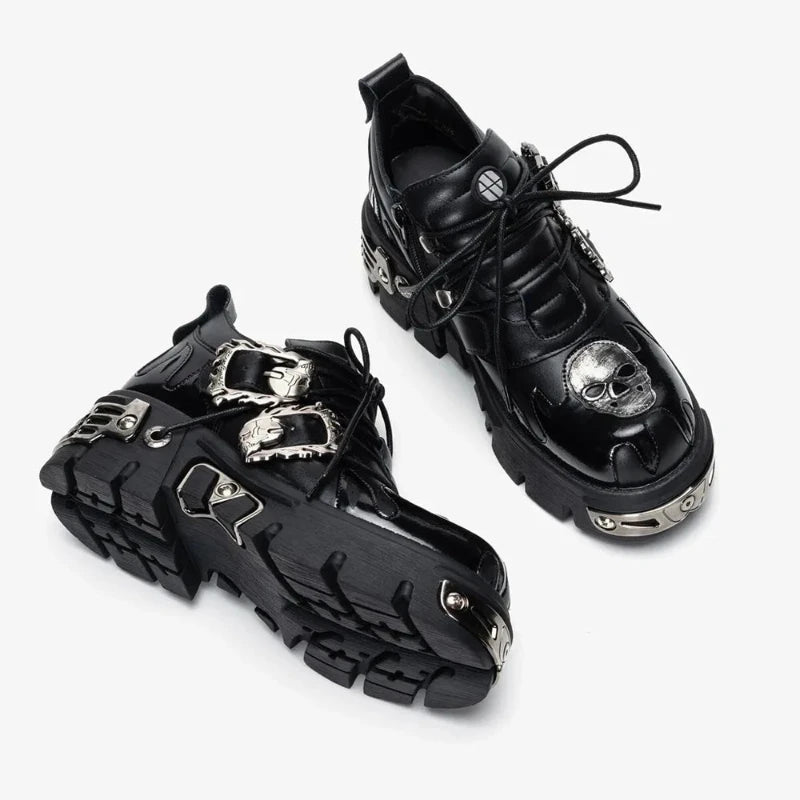 Goth Sneakers for Women - Edgy Style in Classic Black - true-deals-club