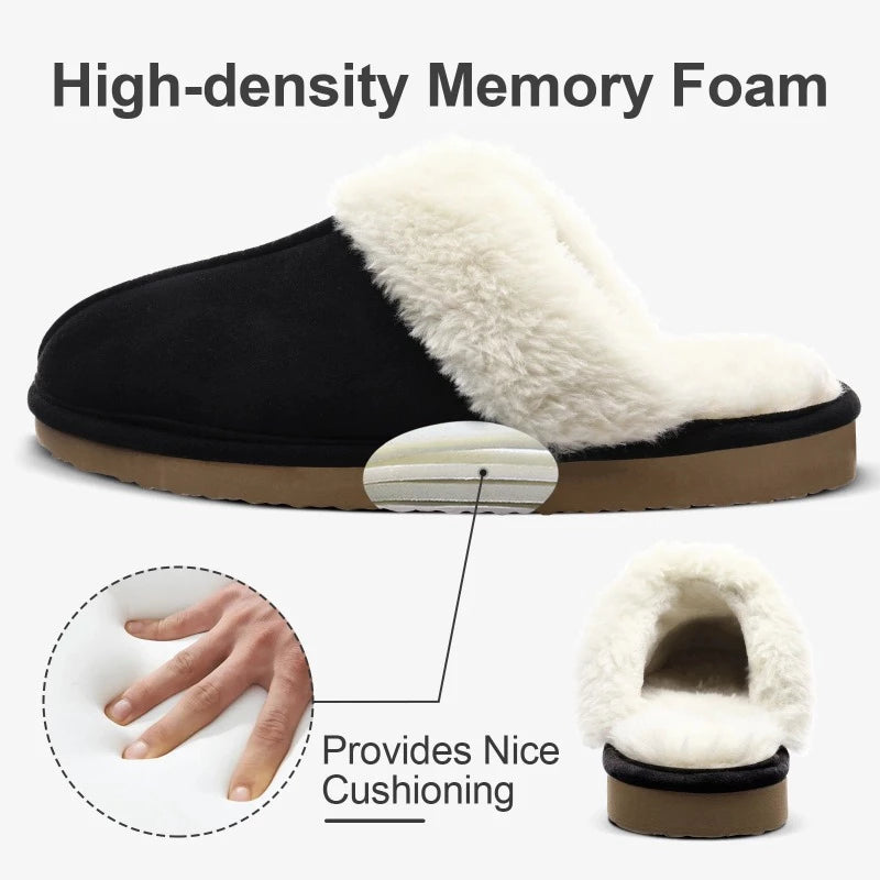 memory foam fuzzy slippers - true-deals-club