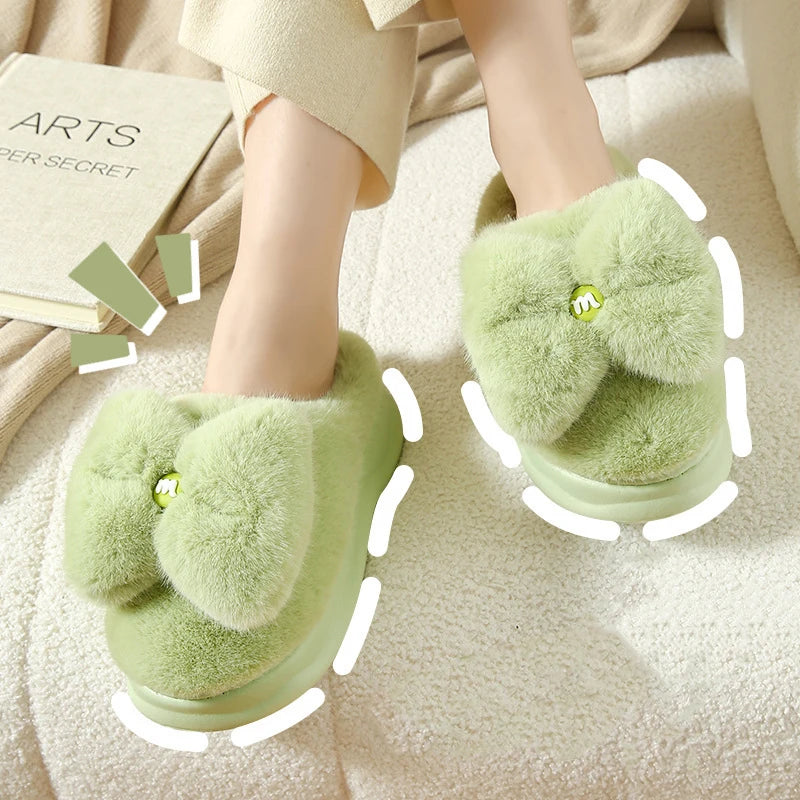 Chunky Plush Non-Slip Indoor Fluffy Slippers for Women - true-deals-club