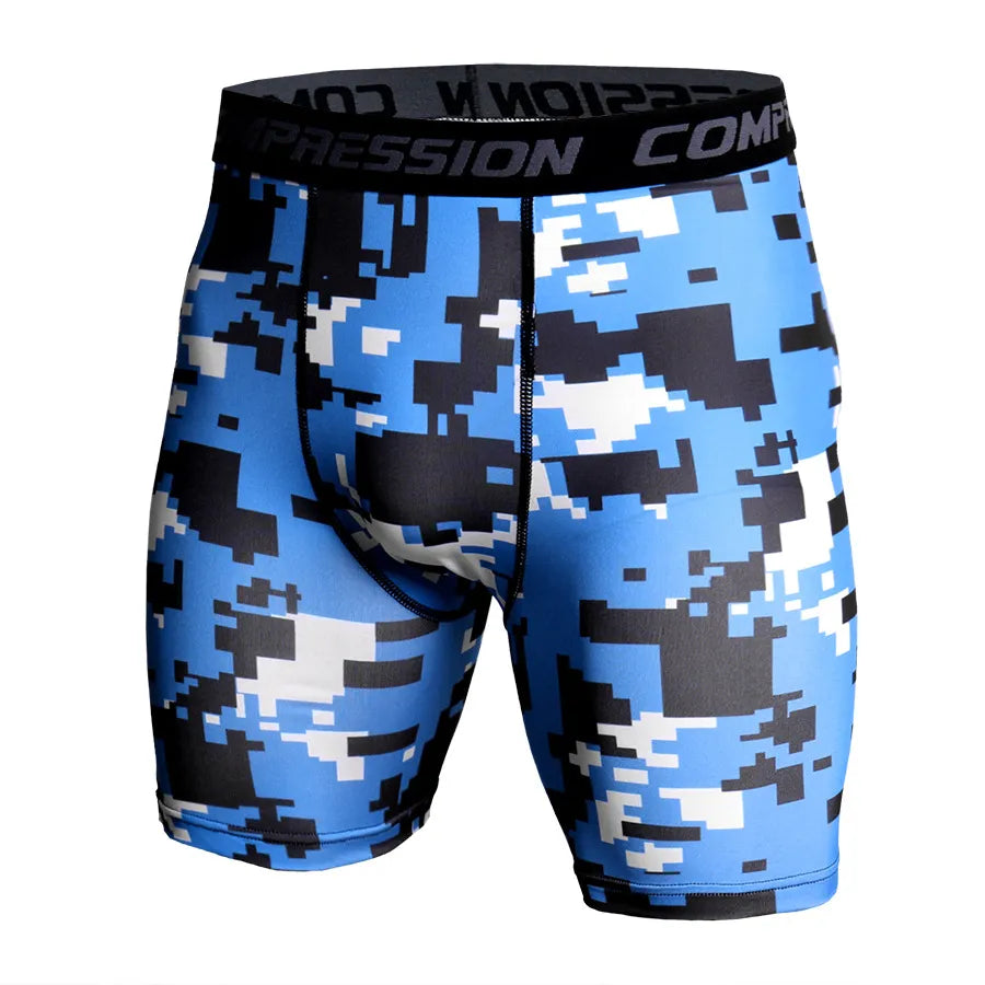 3D Print Camouflage Compression Shorts - true-deals-club
