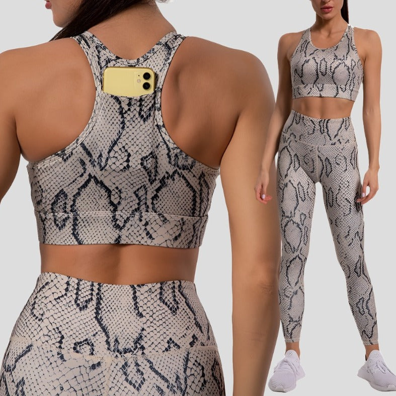 Leopard Print Fitness Yoga Set for Women - true-deals-club
