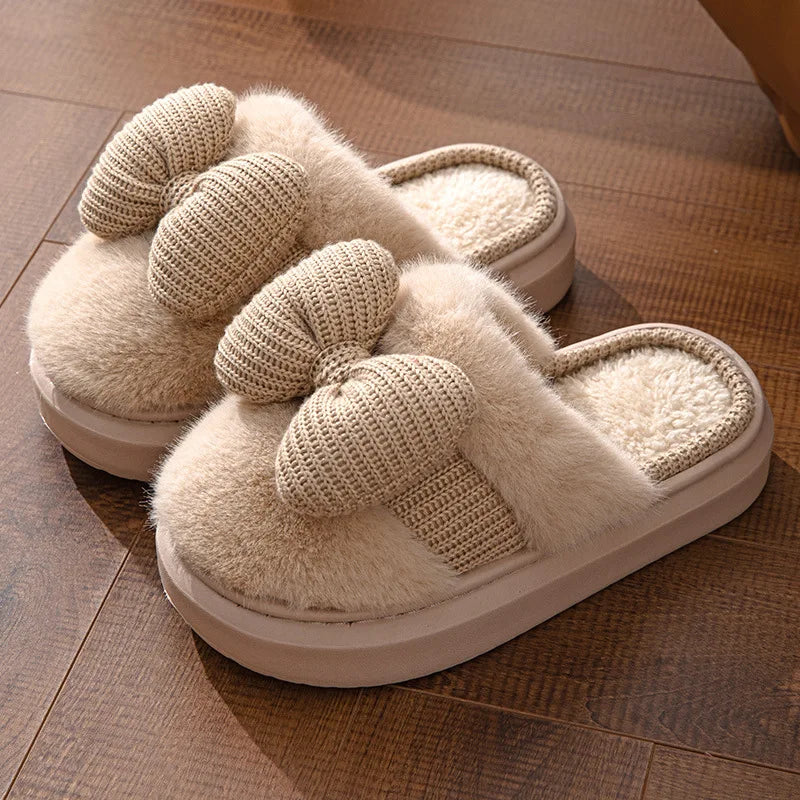 Chunky Plush Non-Slip Indoor Fluffy Slippers for Women - true-deals-club