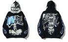 skull zip up hoodie - true deals club