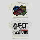 Oversized Graphic T Shirts - art is not a crime