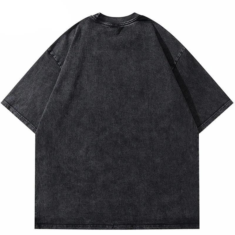 Hip Hop Doberman Oversized Women's Washed Cotton T-shirt - true-deals-club