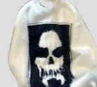 Y2K Winter Skull Head Patchwork Pullover Sweaters for Men - true-deals-club