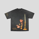 Washed Black T Shirt - Urban Kanye West Graduation Style - true-deals-club