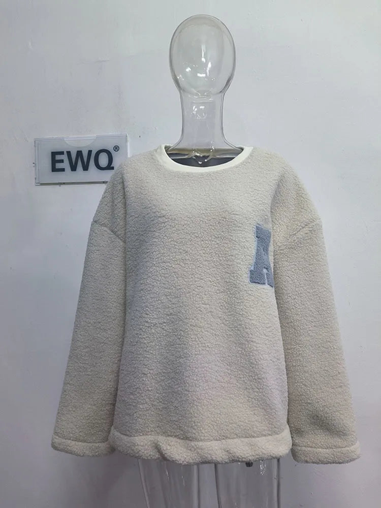 Chic Letter Sweatshirt: Women's Winter Pullover - True-Deals-Club