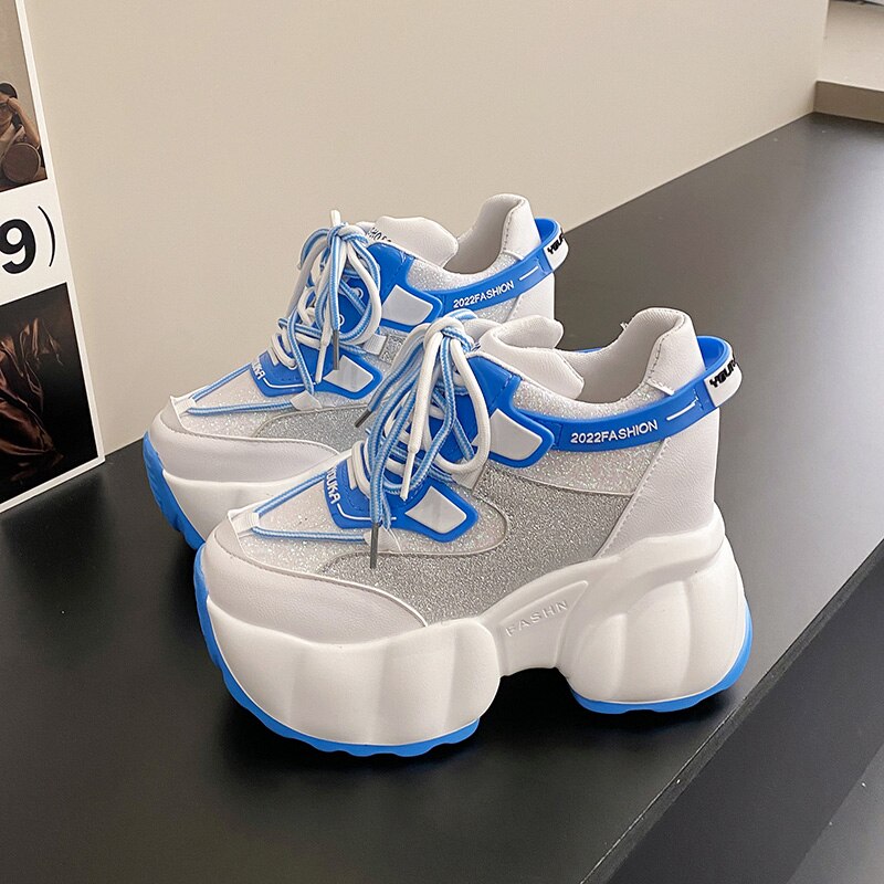 Super High Chunky PU Sneakers - true-deals-club