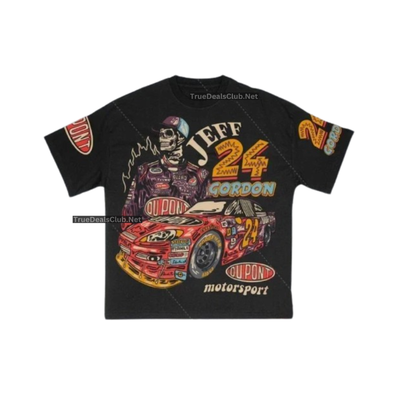 Jeff Gordon Black Graphic T shirt - Y2K Style - true-deals-club